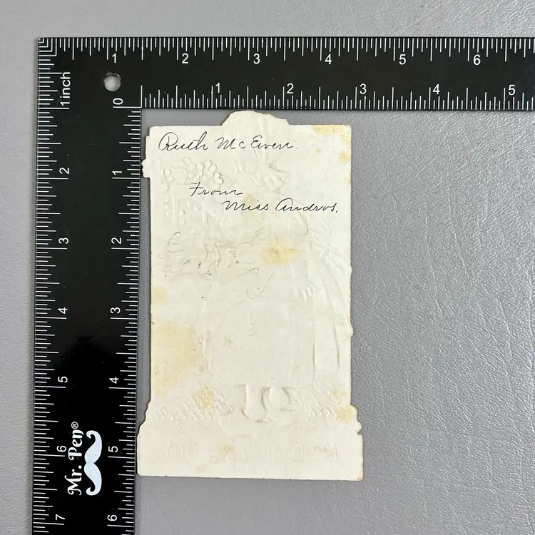 Victorian Trade Card My Heart’s Best Gift Girl In Traditional Dutch Clothing Embossed