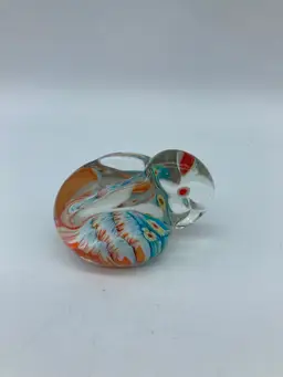 Mini Art Glass Bunny with Millifiori