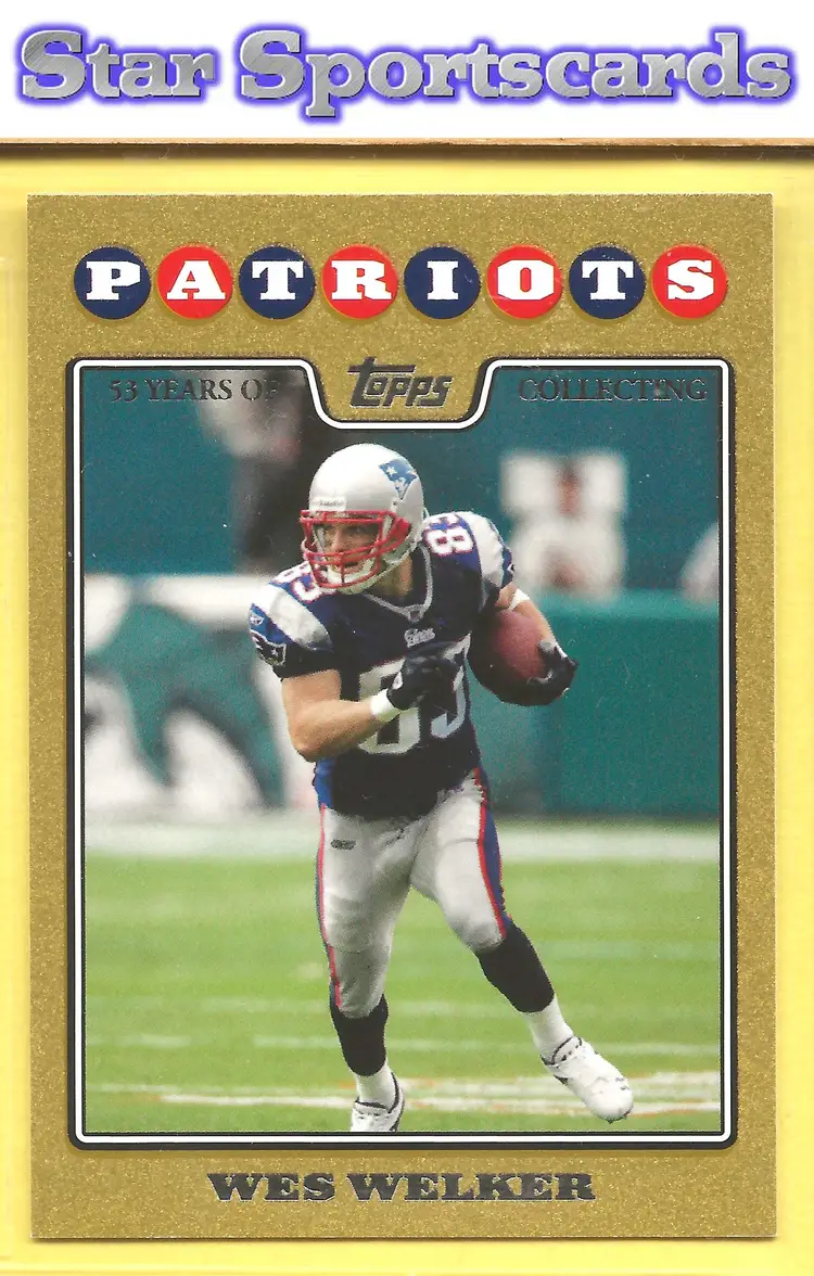 2008 Topps #124 Wes Welker Gold #/2008 New England Patriots