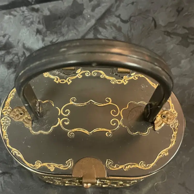 Vintage 1950s Lattice And Lucite Mini Purse