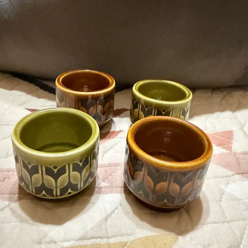 Vintage 1970s Hornsea Pottery egg cups