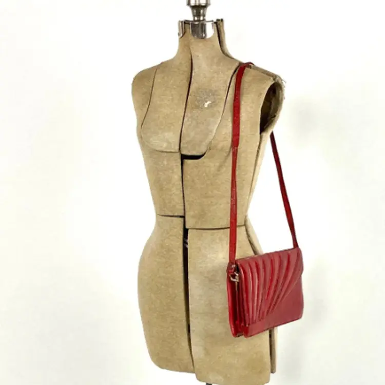 eel skin red bag