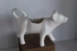 Rustic Country Farmhouse Ranch Ceramic Cow Milk or Creamer Pitcher Decor
