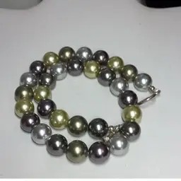 Double Toggle Glass Beaded Bracelet - 14-7” Nice Piece