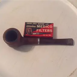 Vintage Smoking Pipe With Extra Filter Filters In The Original Box