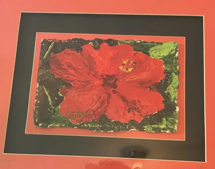 2003 Original Oil Painting by Dawn Lundquist "Hula Hibiscus"