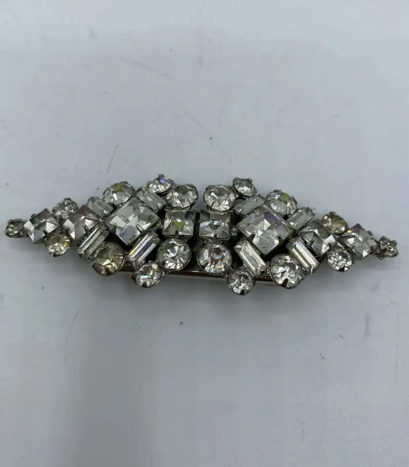 Vintage 1930’s Diamanté Duette Dress Clip Brooch Pin