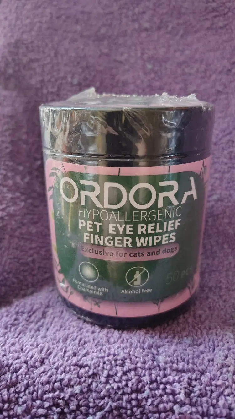 Ordora pet finger eye wipes