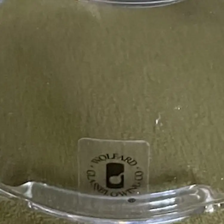 Vintage Wolfard Glass Blowing Company Hand Blown Glass Oil Lamp 9” X 4” New