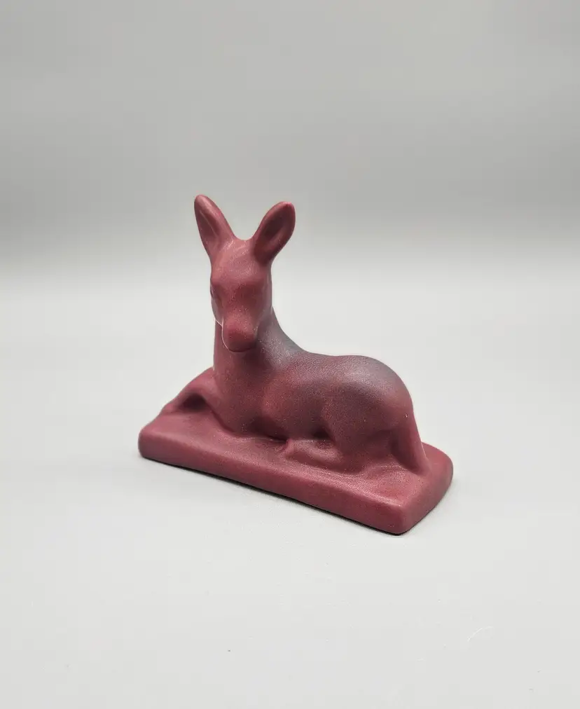 Van Briggle Art Pottery Mulberry Deer Figurine 4"