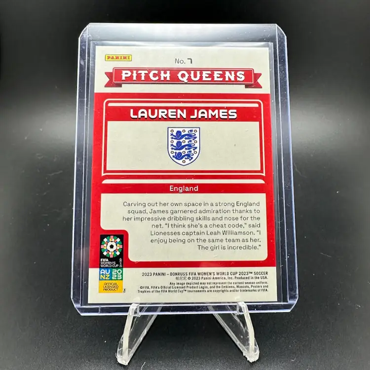 Lauren James 2023 Donruss Women’s World Cup Pitch Queens Blue /99