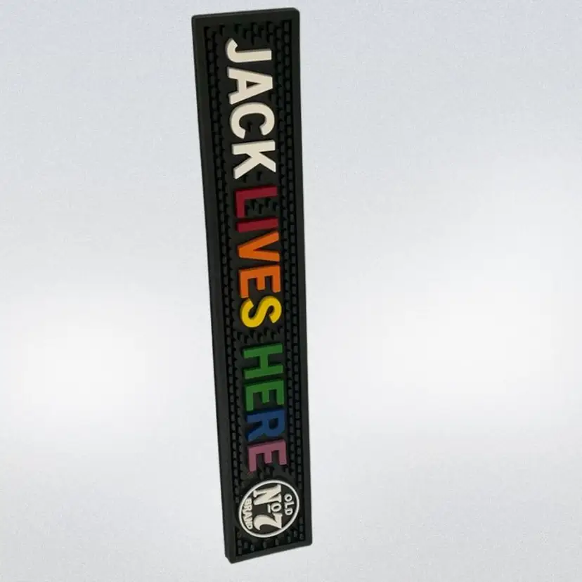 JACK LIVES HERE JACK DANIELS RUBBER BAR SERVICE MAT