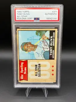 Tony Oliva 1968 Topps All-Star PSA/DNA Certified Authentic #371