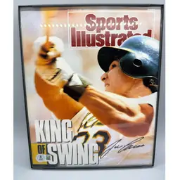 Jose Canseco SI Photo Of Cover Signed 8x10 In Light Picture Frame With Coa