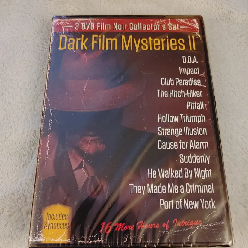 DVD. 3 dvd Film Noir Collector's Set. 12 movies. Movies from the 40-50's. Unopened.