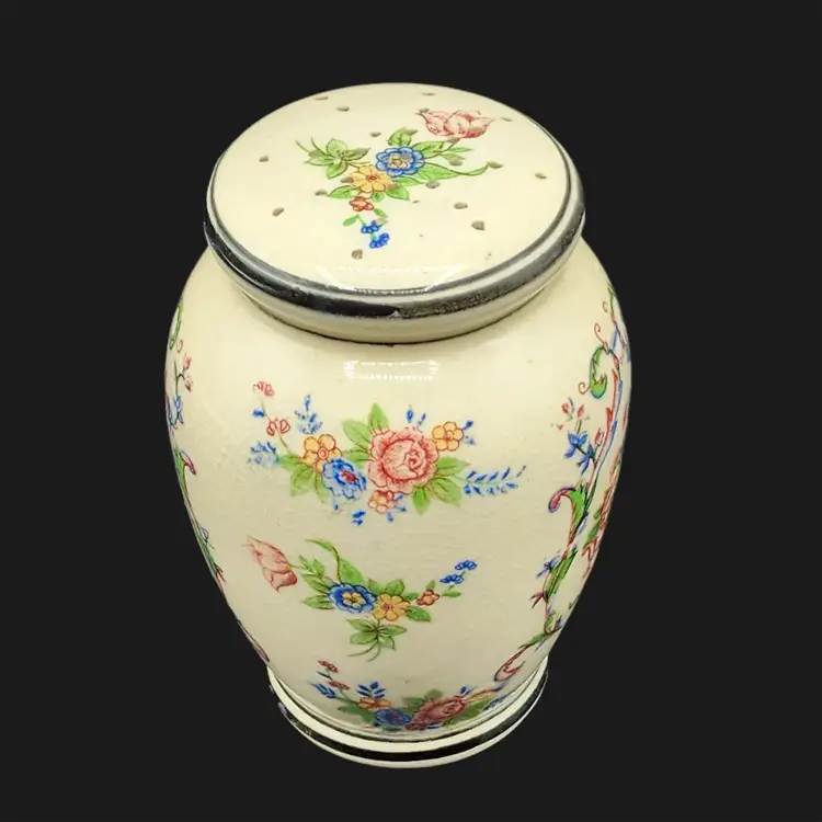 Muffineer Sugar Shaker / Hat Pin Holder - Hand Painted Japan - Vintage