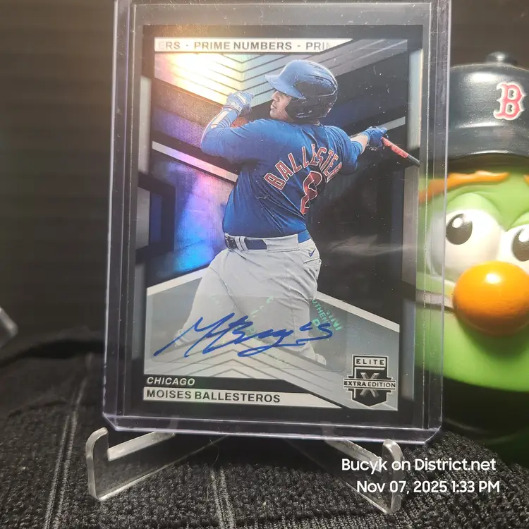2023 Panini Elite Extra Edition Auto - Moises Ballesteros Chicago Cubs 94/200
