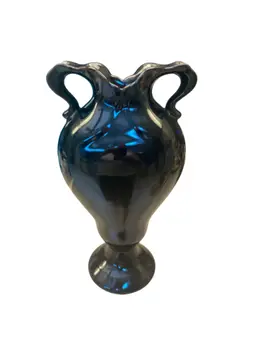 Vintage Black Ceramic Ewer