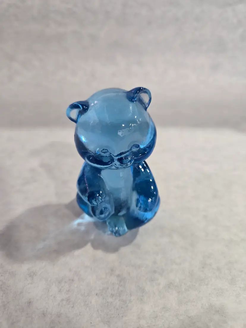 Small Fenton Ice Blue Sitting Bear