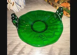 Vintage Fostoria Lafayette Emerald Green Relish Dish
