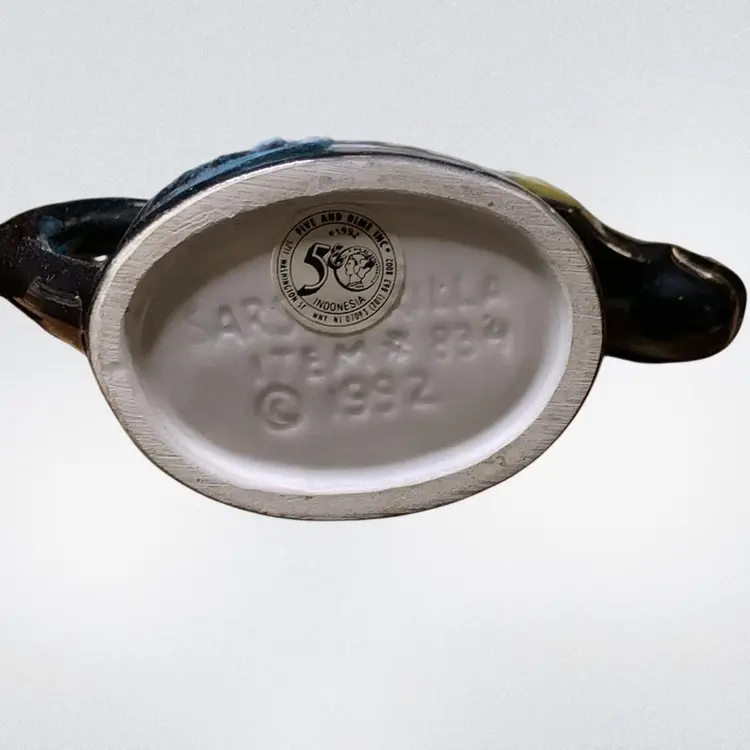 19. SARSAPARILLA DESIGN  HORSE HEAD CREAMER MILK PITCHER MARKED AND STICKER 1992