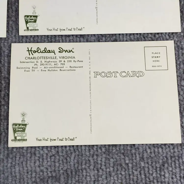 Vintage Postcard Holiday Inn Hotel Lot of 9 Photographs Standard Coast To Coast