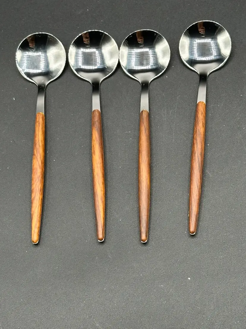 4-Piece Teaspoons Set, Stainless Steel Tea Spoons Set for 4,Silver Mirror Polished Small Spoons