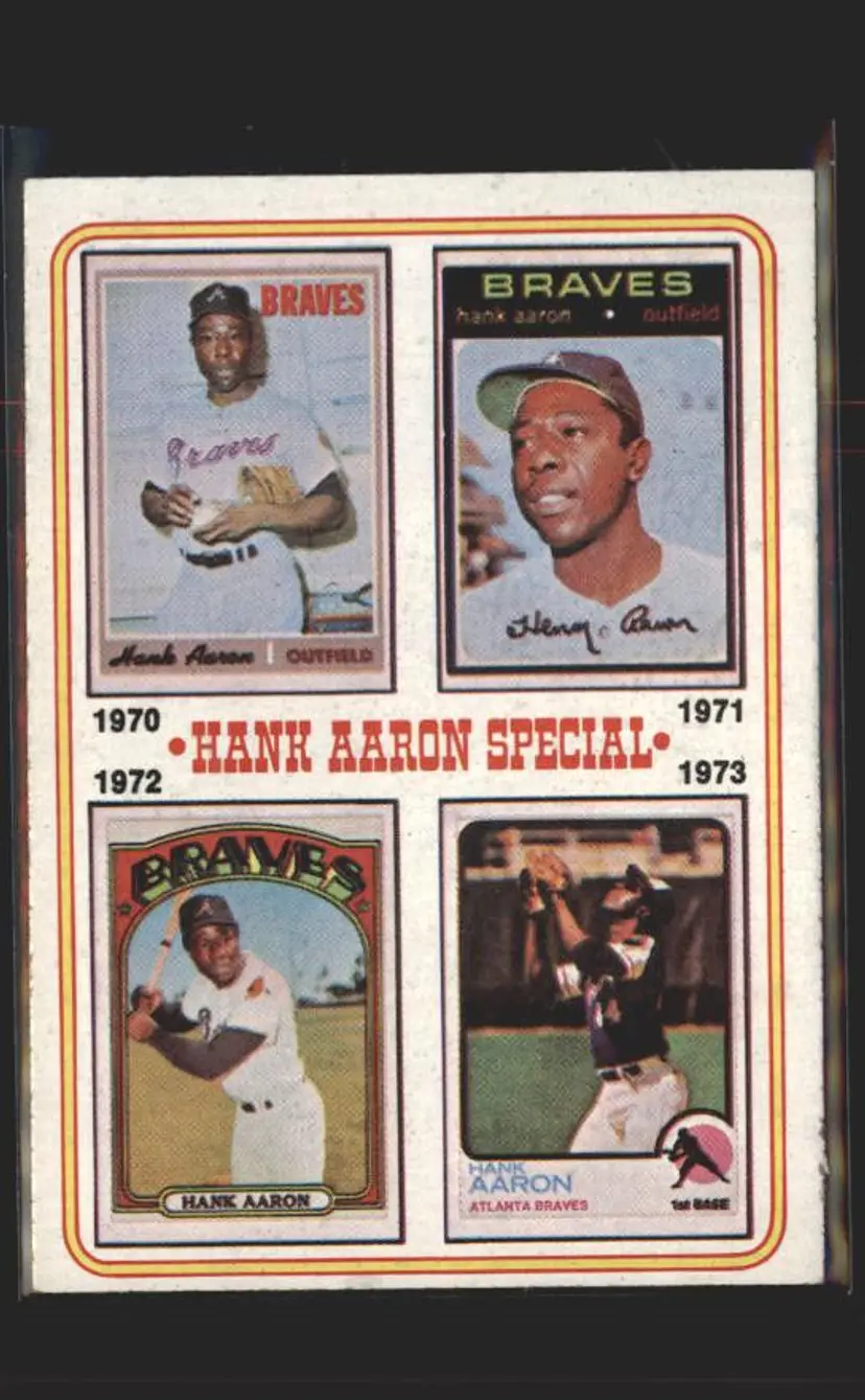 1974 Topps #6 Hank Aaron Special: 1970-1973 - (pk5) - Atlanta Braves