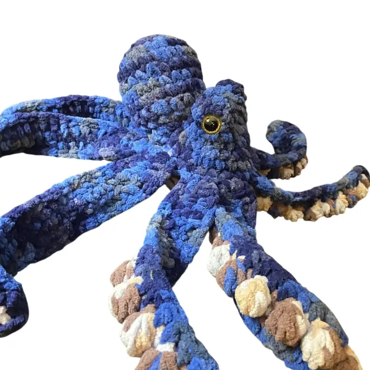 Handmade Crocheted Octopus - 18” : Tentacles 10” Body 8” by 5” Wide