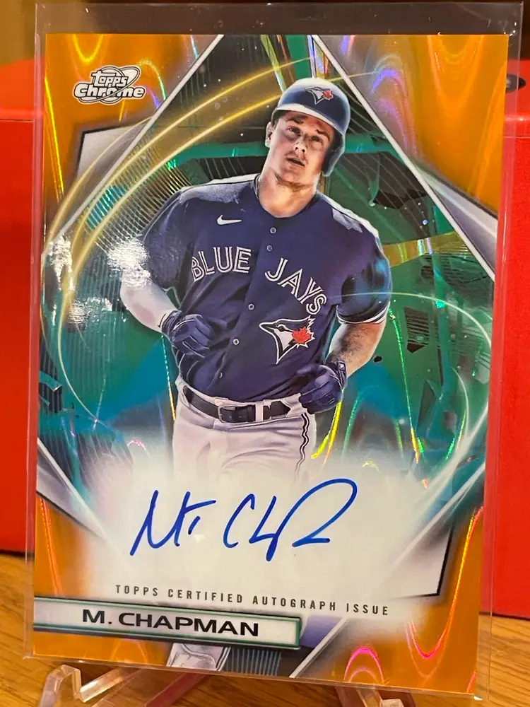 Matt Chapman 2022 Cosmic Chrome Orange Auto 15/25 CCA-MC - Toronto Blue Jays