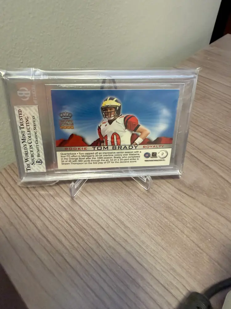 Tom Brady 2000 Crown Royale Rookie Beckett 5