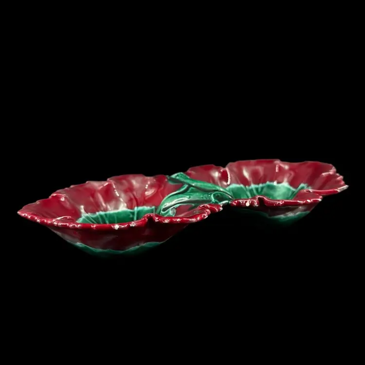 Ceramic Divided Leaf Trinket Dish