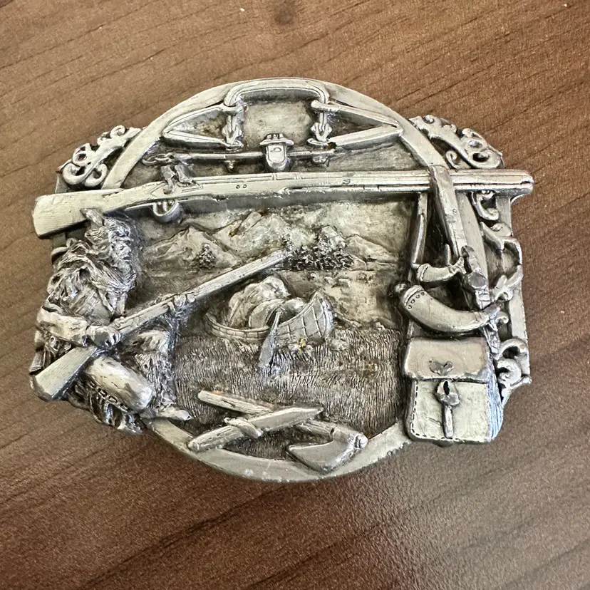 Siskiyou Belt Buckle Fur Trapper American West 1984