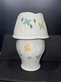 BELLEEK Pierced Shade Fairy Lamp LE#647 Summer Butterfly 13th Anniversary Show