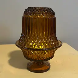 Indiana Glass Fairy Lamp Amber