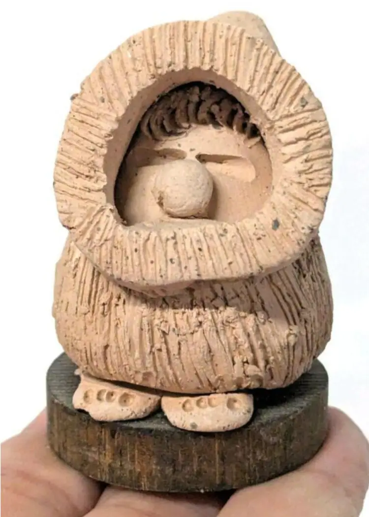 Buyer's Choice - Vintage Claycrafters Oakville Canada Handmade TROG Figures, Up To 3 Inches Tall, Chip in One Hat, Some Bases Have Separated