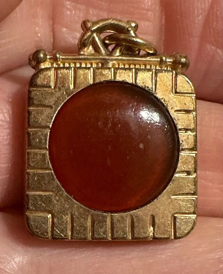 Antique Victorian Fob Pendant Gold Filled Carnelian & Chrysoprase Intaglio