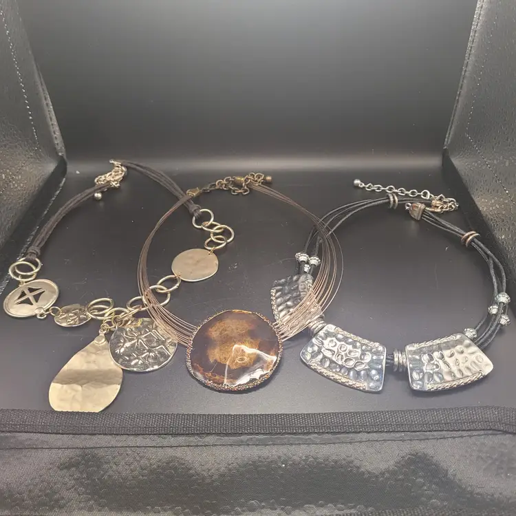 Lot of 3 Chico's Necklaces 2 16 in and 1 19 in