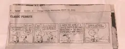 Peanuts... March 14, 2001 Chicago tribune comic section