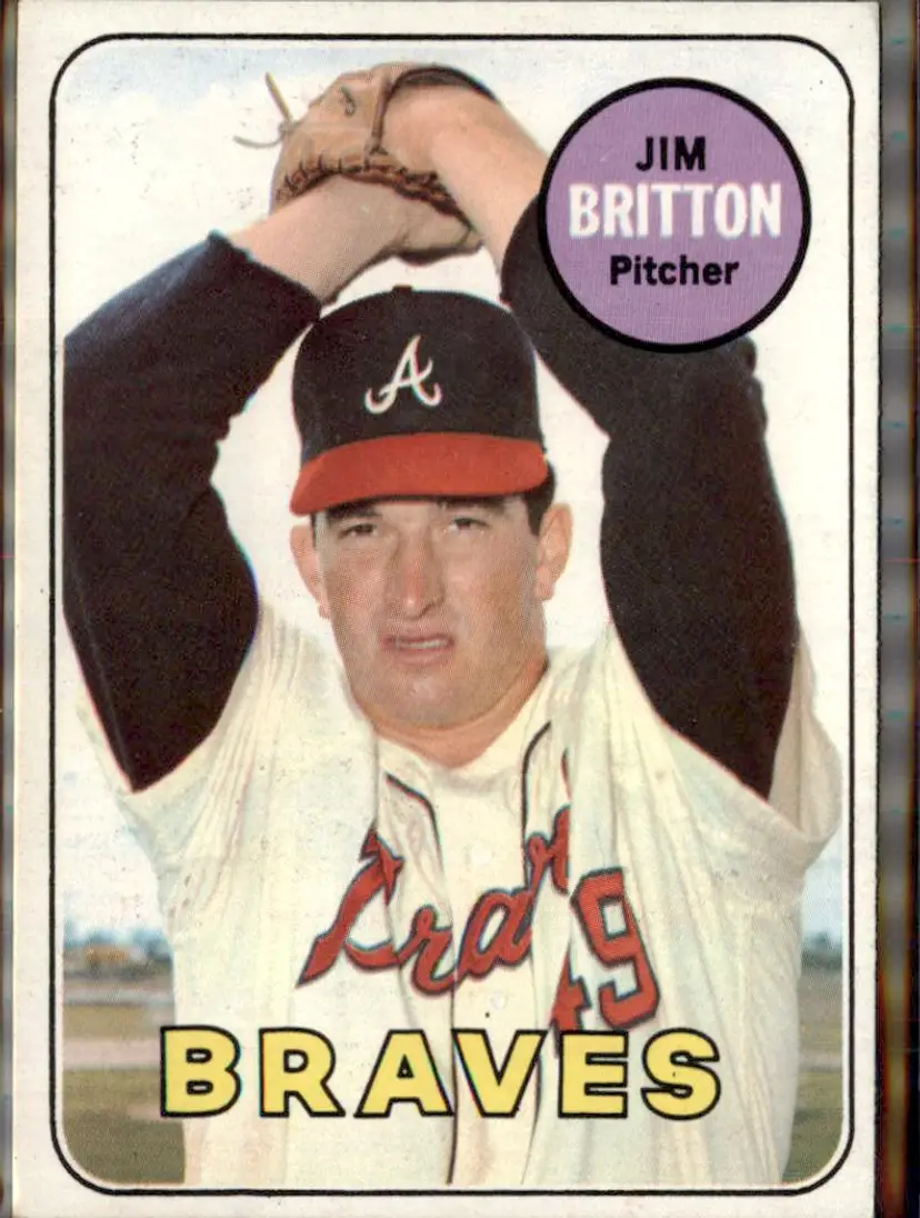 1969 Topps #154 Jim Britton - (pk3) - Atlanta Braves