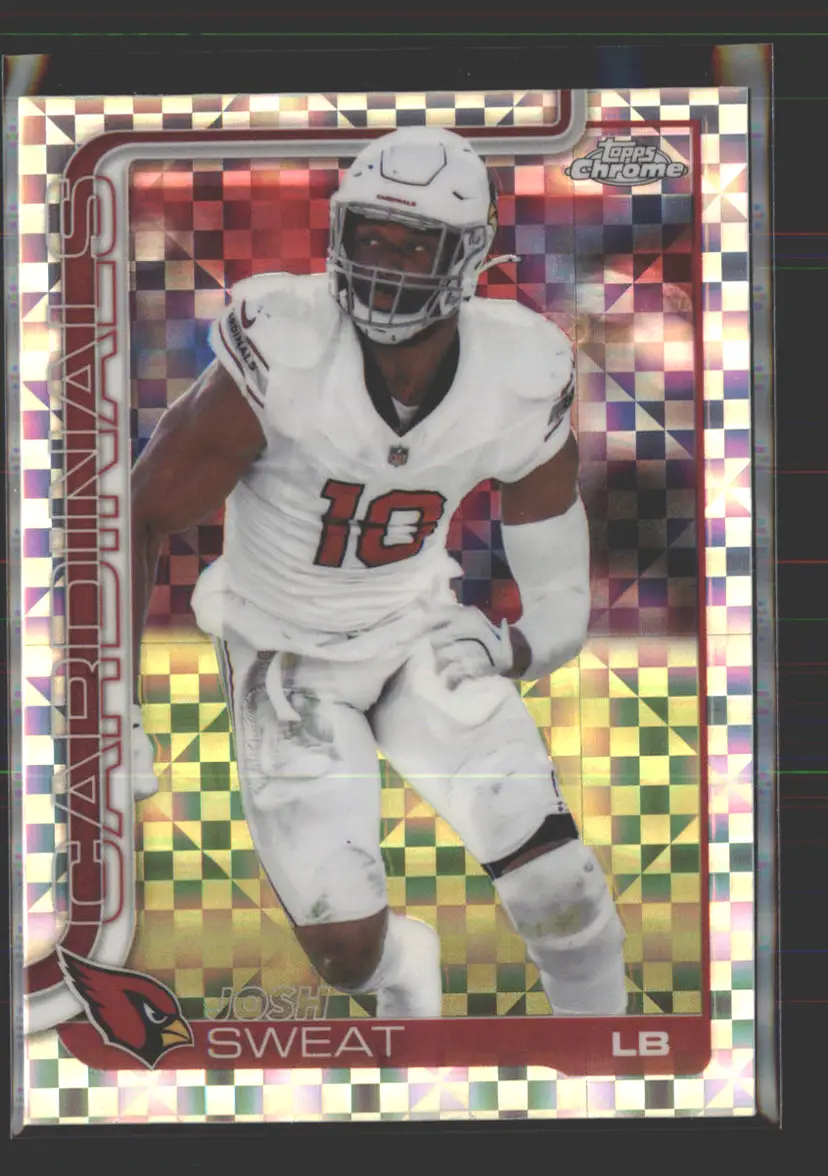 Josh Sweat 2025 Topps Chrome X-Fractor #10 - (142) - Arizona Cardinals