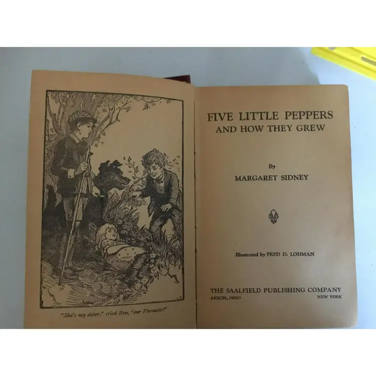 Antique/Vintage Classic Children's Book Five Little Peppers, illustrated