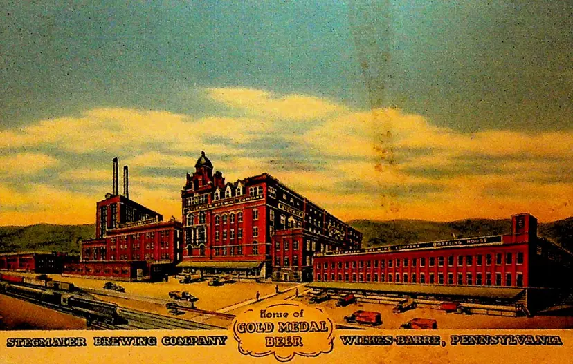 Stegmaier Brewing Company Brewery Postcard Wilkes-Barre Pennsylvania