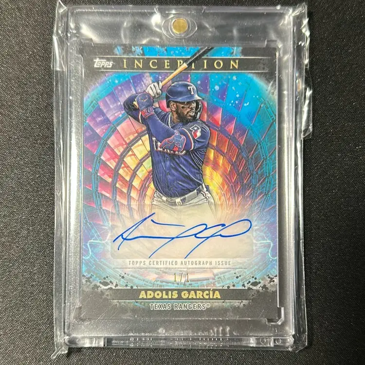 Adolis Garcia 2024 Topps Inception Black Auto 1/1 Texas Rangers