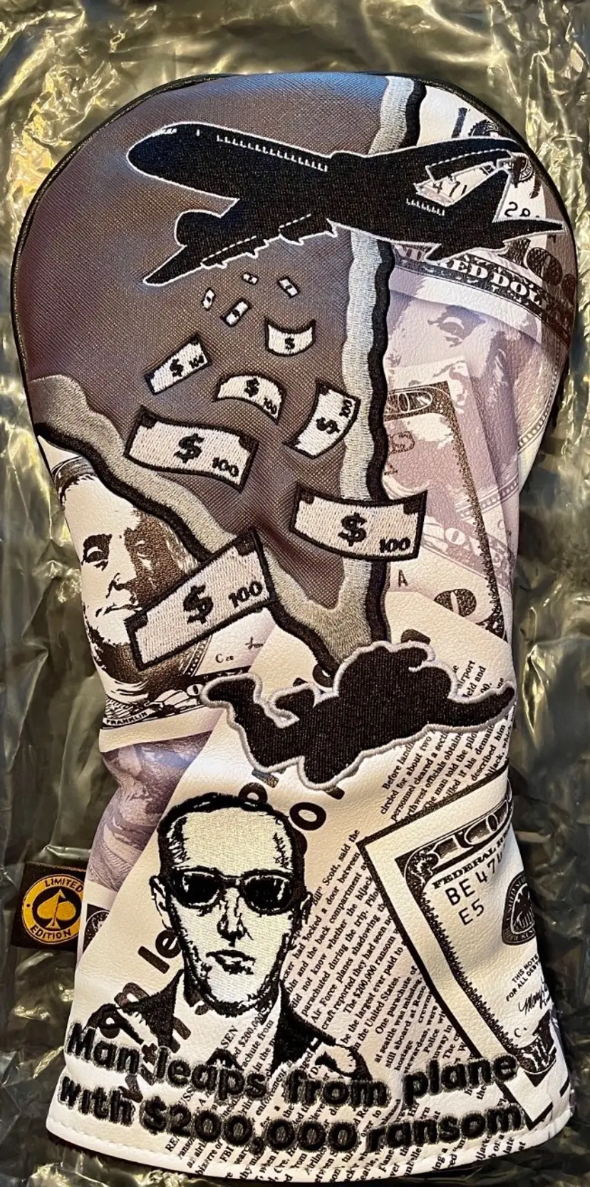 NEW Pins And Aces DB Cooper Money Hei$t Driver Headcover Sold Out