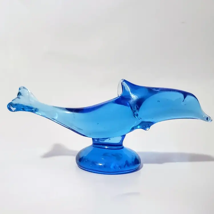 Ron Ray Signed Art Glass Dolphin