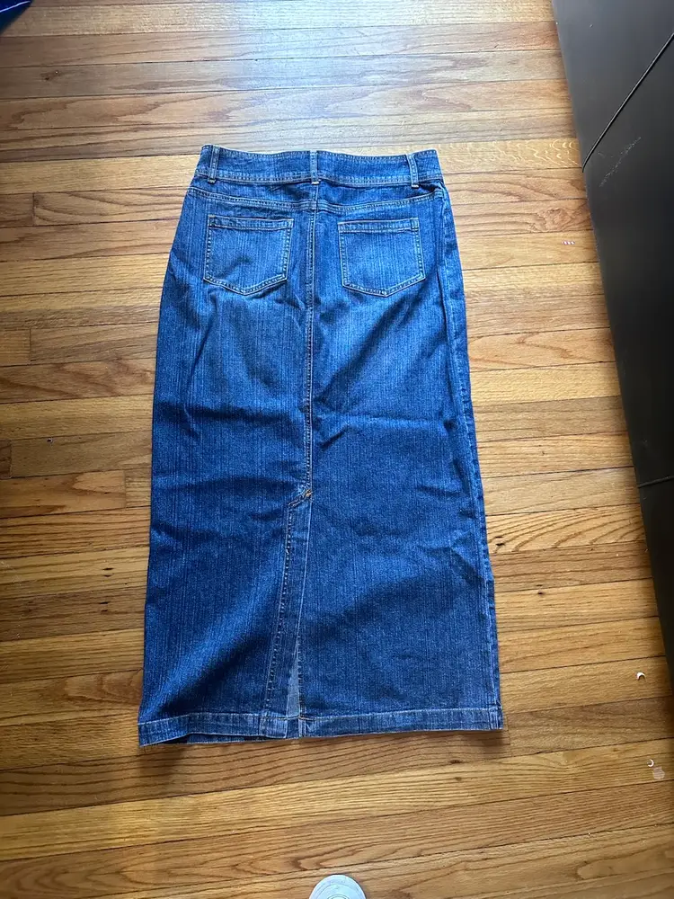 St. John Bay Denim Maxi Skirt