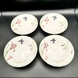 Epoch Exclusives Summer Meadow Floral Butterfly Bowls Set of 4