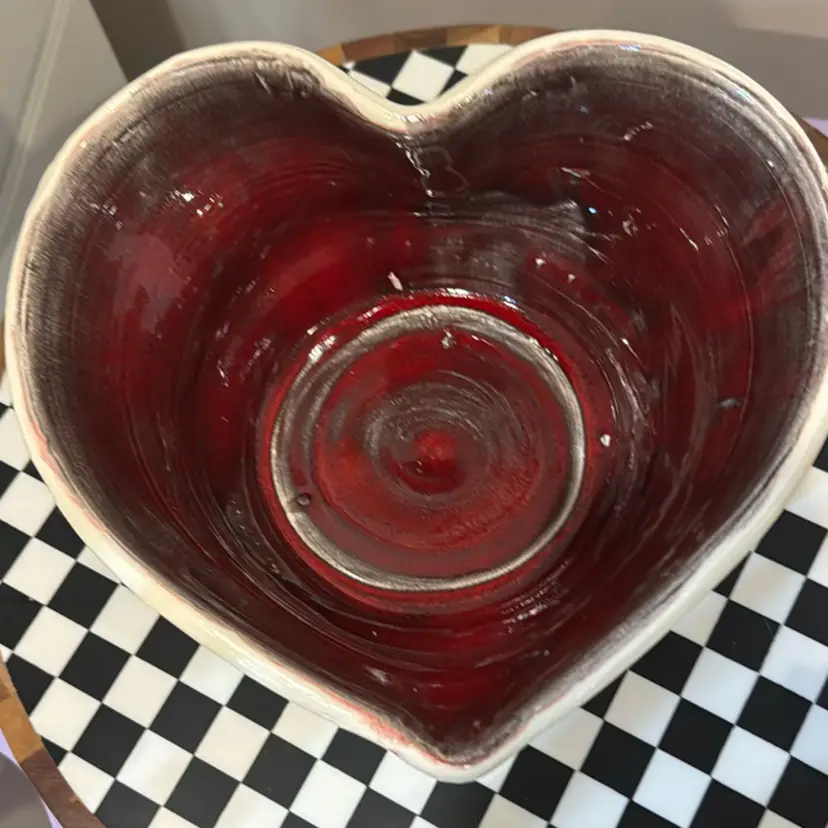 Studio Pottery Heart Bowl