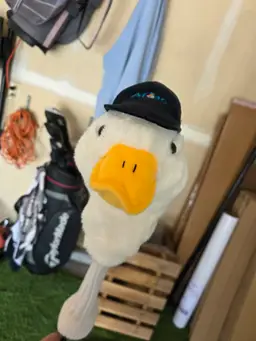 Aflac Plush Duck Head Golf Club Driver Cover w/ Blue Cap
